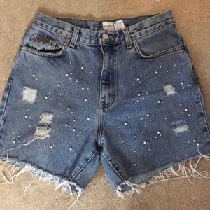 High waisted Calvin Klein shorts with pearls